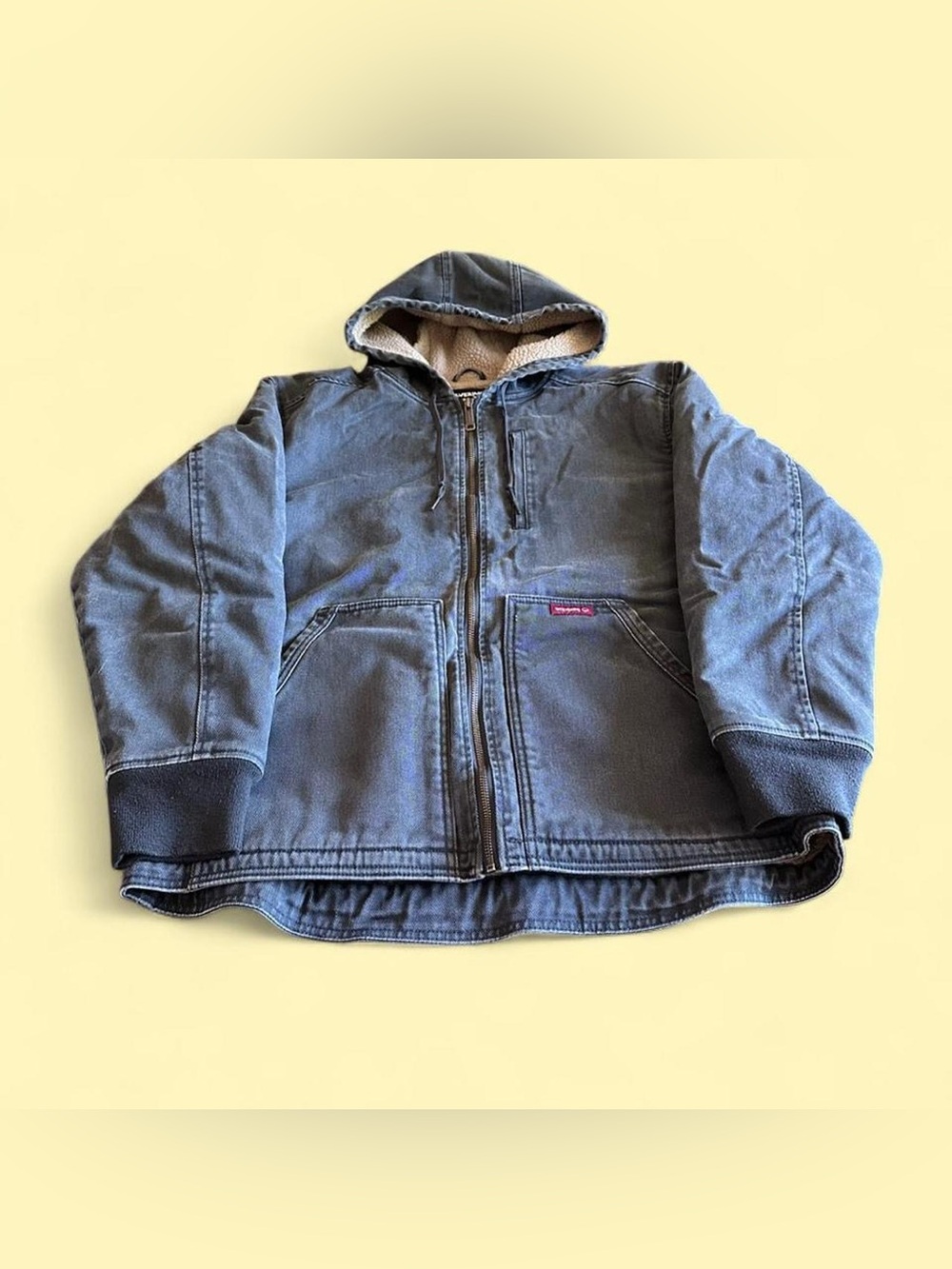 Vintage Wolverine Canvas Hooded Jacket Gray Faded Men’s L Workwear